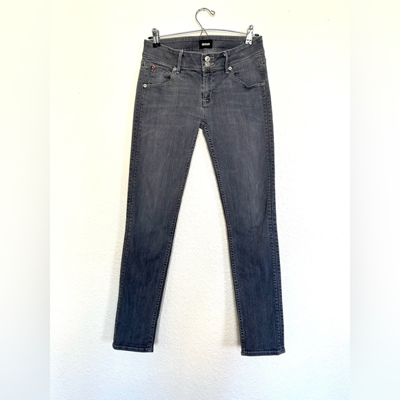 Hudson Jeans Collin Mid-Rise Skinny Jean Grey Sz 28. - Picture 1 of 9